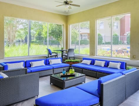Lobby 2 at Colonial Grand at Silverado luxury apartment homes in Cedar Park, TX