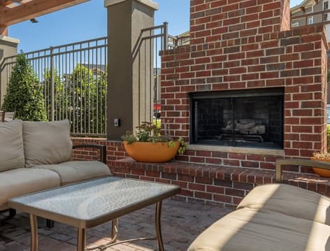 Patio 2 at Colonial Grand at Wells Branch luxury apartment homes in Austin, TX