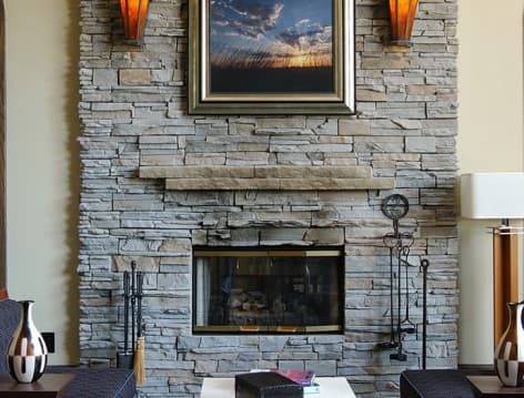 Fireplace at MAA Brushy Creek luxury apartment homes in Cedar Park, TX