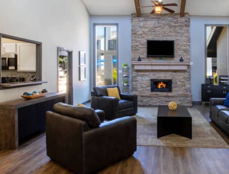 Clubhouse at Stassney Woods luxury apartment homes in Austin, TX