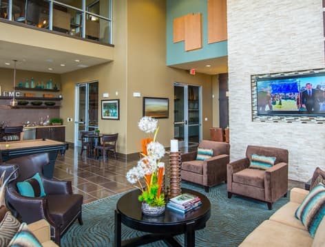Clubhouse at Cityscape at Market Center luxury apartment homes in Dallas, TX