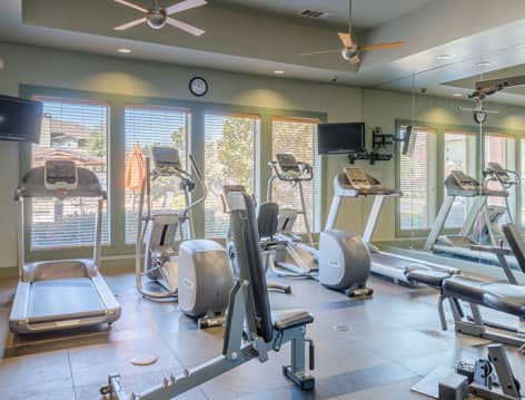 Fitness center at Copper Ridge luxury apartment homes in Dallas, TX