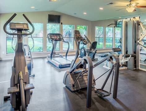 Fitness Center at Courtyards at Campbell luxury apartment homes in Dallas, TX