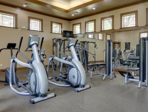 Fitness center 2 at Grand Courtyards luxury apartment homes in Dallas, TX