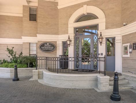 Entrance to MAA Meridian luxury apartment homes in Dallas, TX
