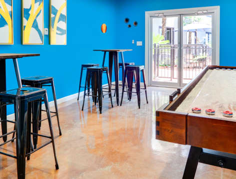 Game Room at MAA North Hall luxury apartment homes in Dallas, TX