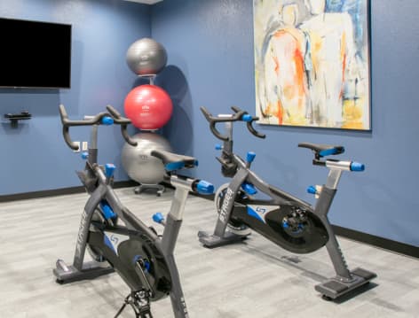 Spin studio at Post Coles Corner luxury apartment homes in Dallas, TX