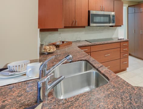 Kitchen at Post Gallery luxury apartment homes in Dallas, TX