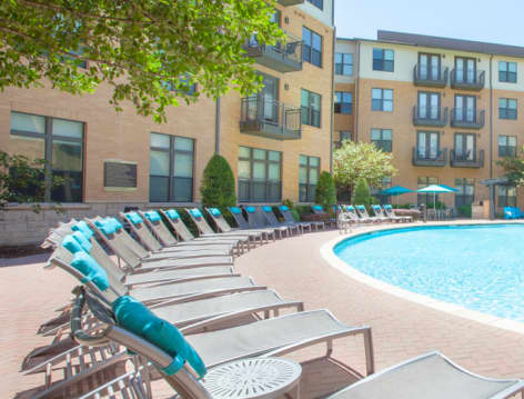 Pool at Post Sierra luxury apartment homes in Dallas, TX
