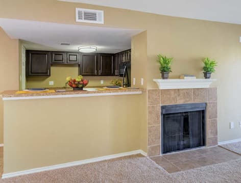 Kitchen at Remington Hills at Las Colinas luxury apartment homes in Irving, TX