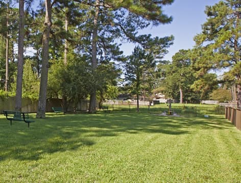 Dog park at MAA Cypresswood luxury apartment homes in Houston, TX
