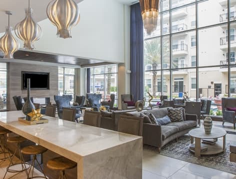 Clubhouse at Post Afton Oaks luxury apartment homes in Houston, TX