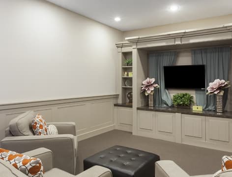 Media room at Reserve at Woodwind Lakes luxury apartment homes in Houston, TX