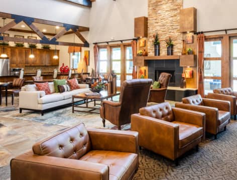 Clubhouse at Stone Ranch at Westover Hills luxury apartment homes in San Antonio, TX