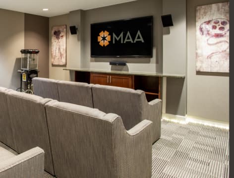Theater at Stonefield Commons luxury apartment homes in Charlottesville, VA