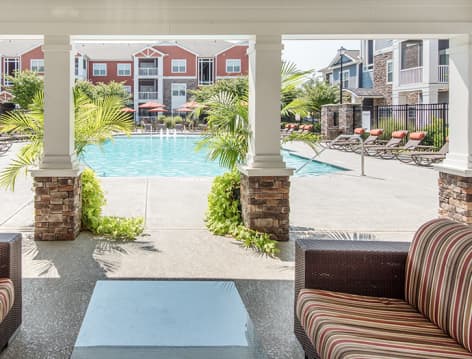 Poolside Cabana at Station Square at Cosner's Corner luxury apartment homes in Fredericksburg, VA