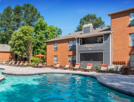 Pool at Colonial Village at Ashley Park luxury apartment homes in Richmond, VA