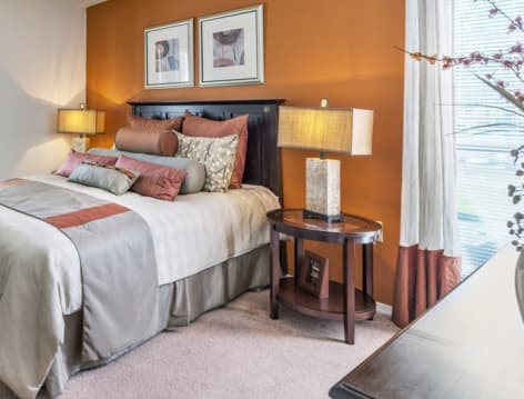 Guest bedroom at Colonial Village at Ashley Park luxury apartment homes in Richmond, VA