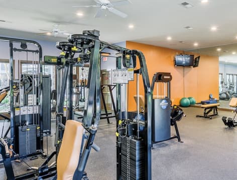 Fitness center at Hamptons at Hunton Park luxury apartment homes in Richmond, VA