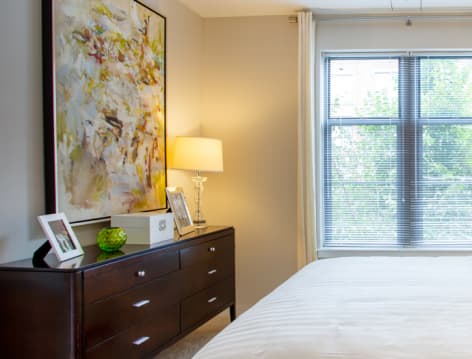 Bedroom 2 at Post Carlyle luxury apartment homes in Alexandria, VA