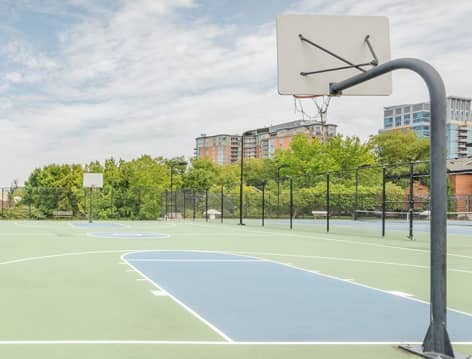 Basketball court at Post Tyson's Corner luxury apartment homes in McLean, VA Near Washington DC