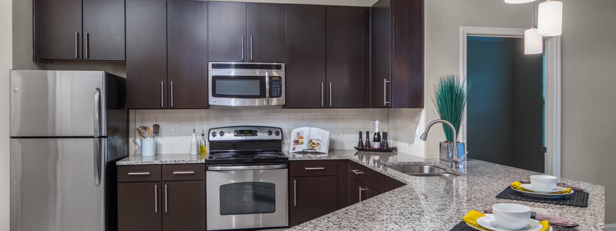 Kitchen 2 at MAA West Village luxury apartment homes in Atlanta, GA