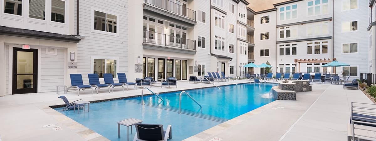 Pool 4 at The Denton luxury apartment homes in Kansas City, MO