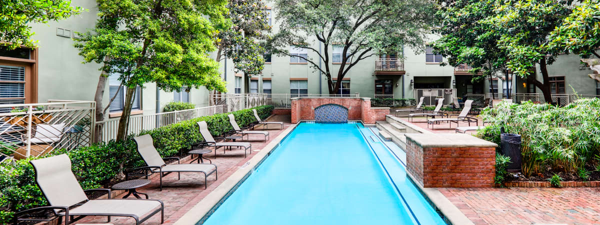 Pool at Post Addison Circle luxury apartment homes in Dallas, TX