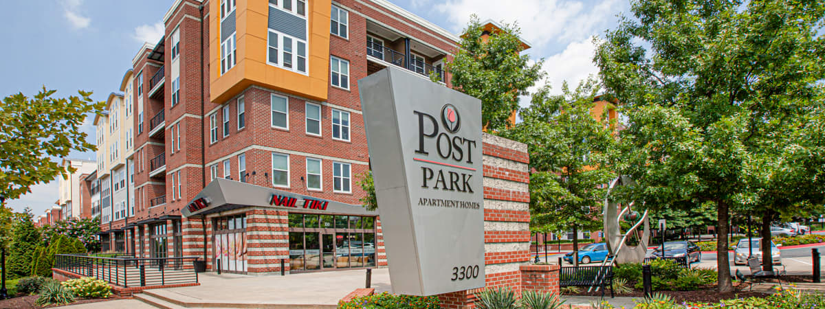 Exterior at Post Park Maryland luxury apartment homes in Hyattsville, MD