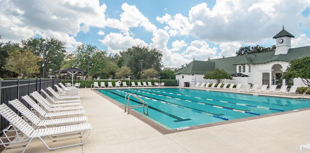 Pool at Post Lake at Baldwin Park luxury apartment homes in Orlando, FL