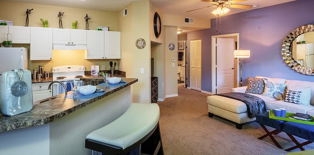Living Room at Park Crest at Innisbrook luxury apartment homes in Tampa, FL