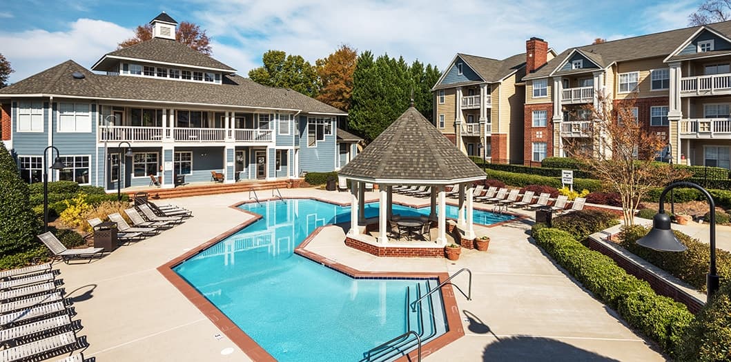 Pool at MAA Chancellor Park luxury apartment homes in Charlotte, NC