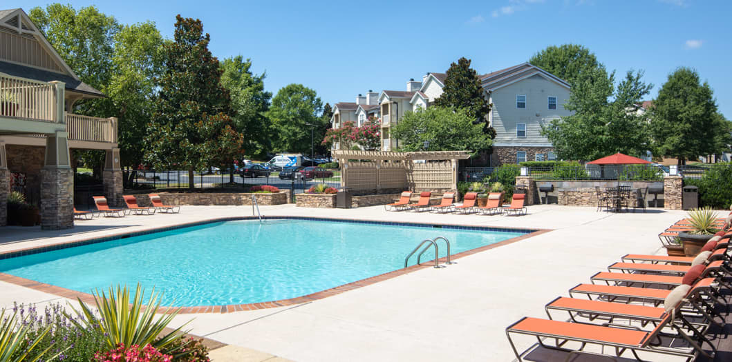 Pool at MAA Legacy Park luxury apartment homes in Charlotte, NC