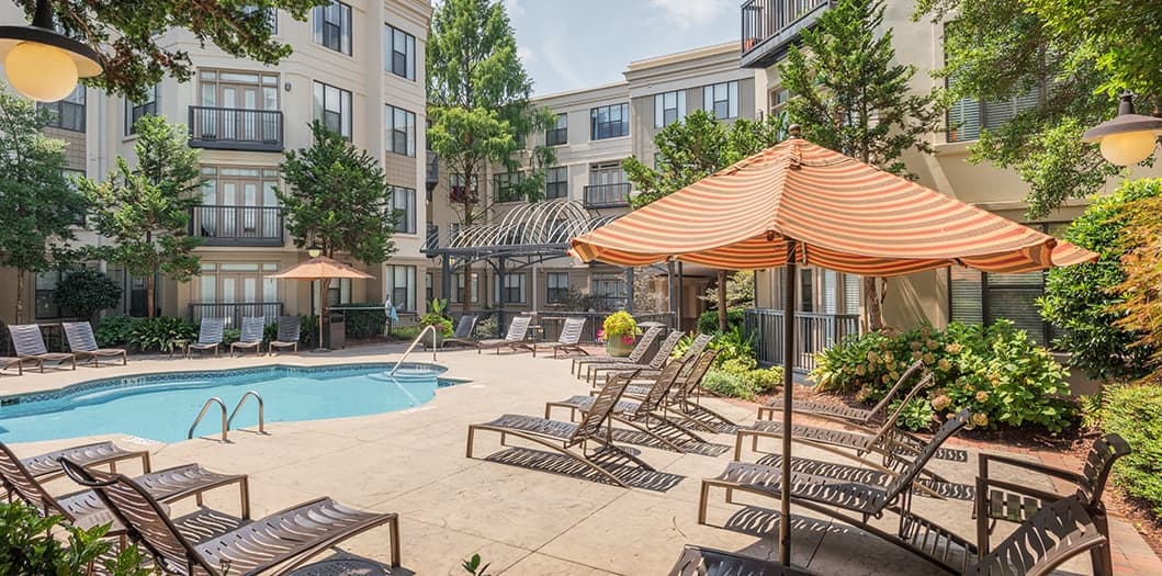 Pool at MAA Uptown luxury apartment homes in Charlotte, NC