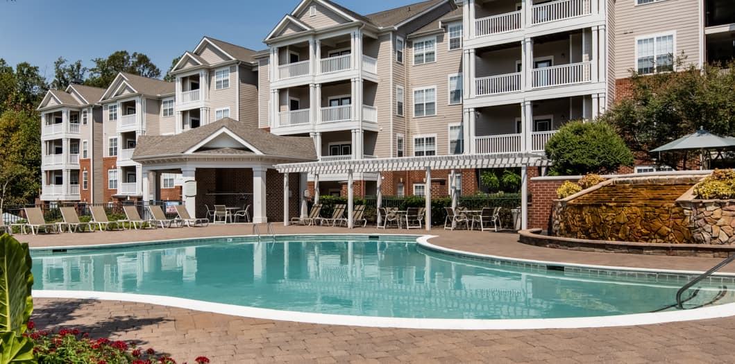 Pool at MAA Preserve luxury apartment homes in Raleigh, NC