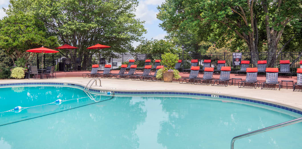 Pool at Howell Commons luxury apartment homes in Greenville, SC