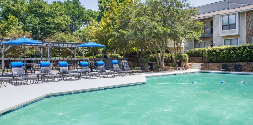 Pool at MAA Haywood luxury apartment homes in Greenville, SC