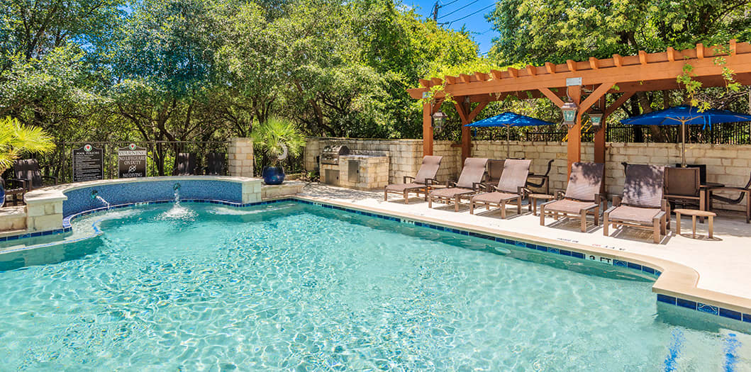 Pool at MAA Barton Creek luxury apartment homes in Austin, TX
