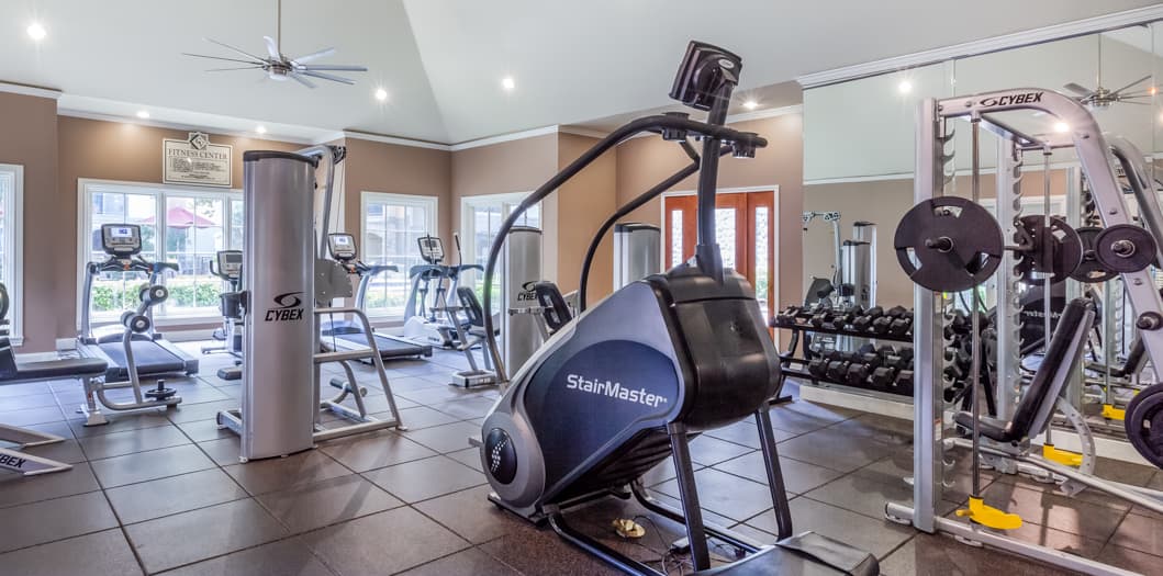 Fitness Center at Colonial Village at Quarry Oaks luxury apartment homes in Austin, TX