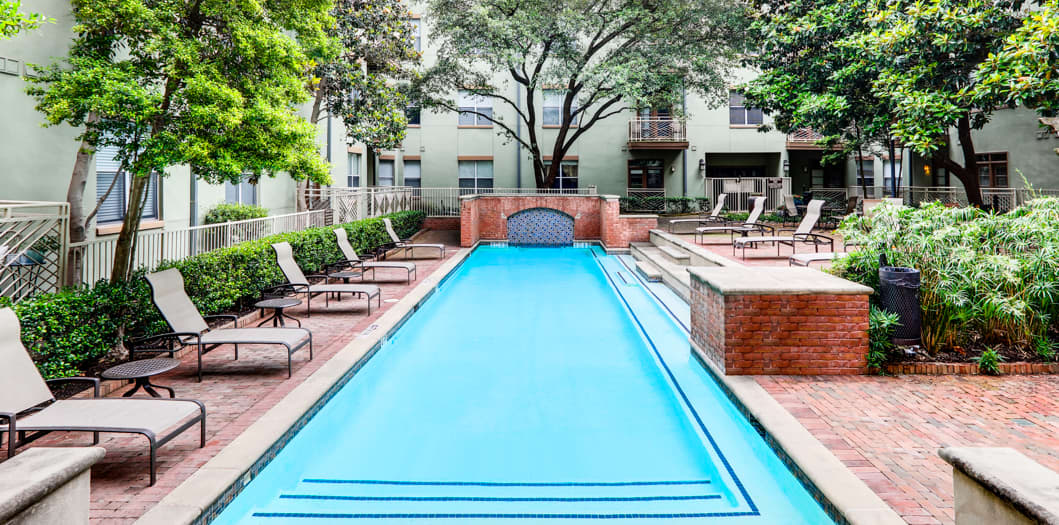 Pool at Post Addison Circle luxury apartment homes in Dallas, TX