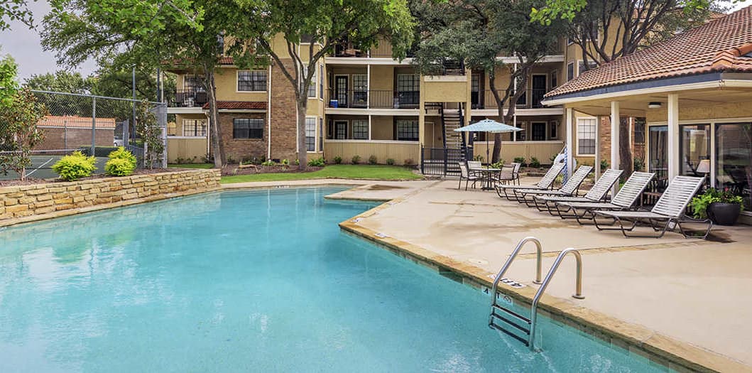 Pool at Remington Hills at Las Colinas luxury apartment homes in Irving, TX