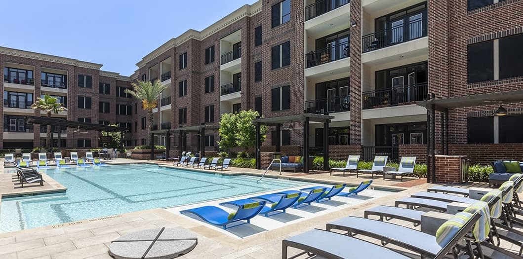 Pool at Yale at 6th luxury apartment homes in Houston, TX