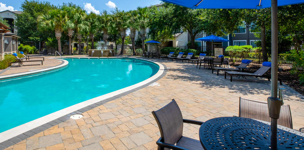 Pool at Stone Ranch at Westover Hills luxury apartment homes in San Antonio, TX