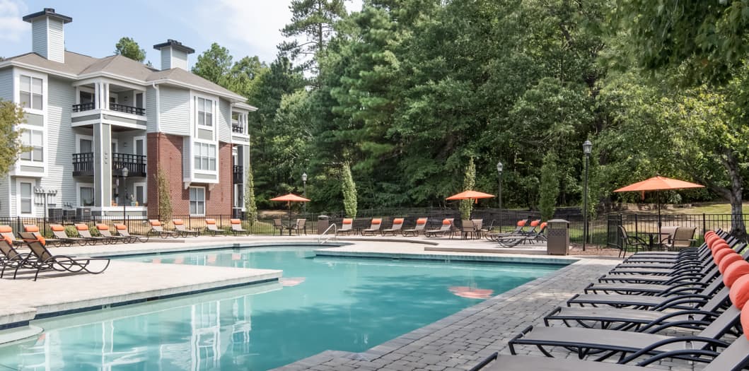 Pool at Colonial Village at Waterford luxury apartment homes in Richmond, VA