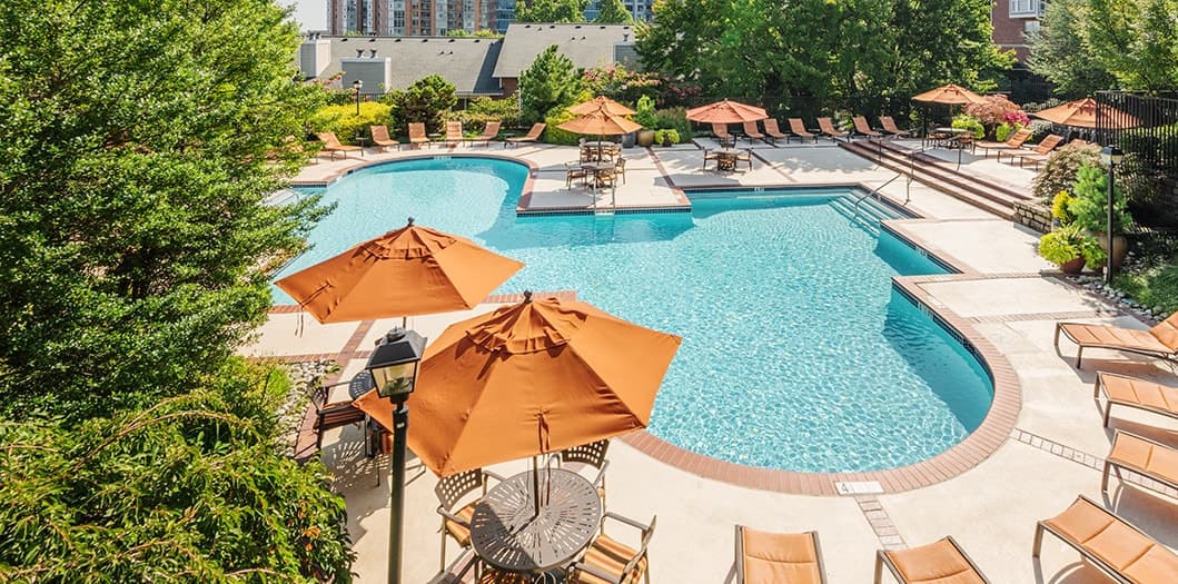 Pool at Post Tyson's Corner luxury apartment homes in McLean, VA Near Washington DC