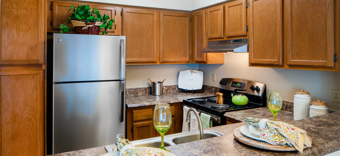 Kitchen at Belmere luxury apartment homes in Tampa, FL