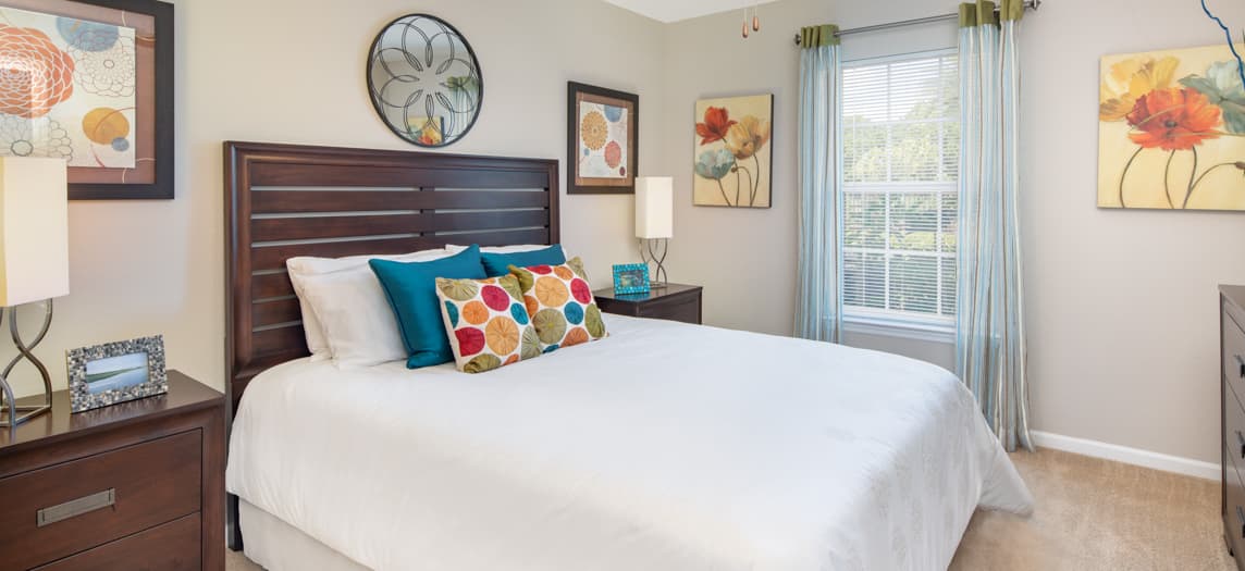 Model Bedroom at MAA Seven Oaks luxury apartment homes in Wesley Chapel, FL