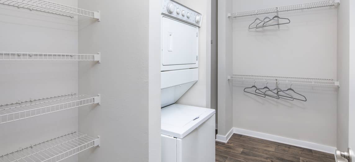 Closet washer and dryer at MAA piedmont Park in Atlanta, GA