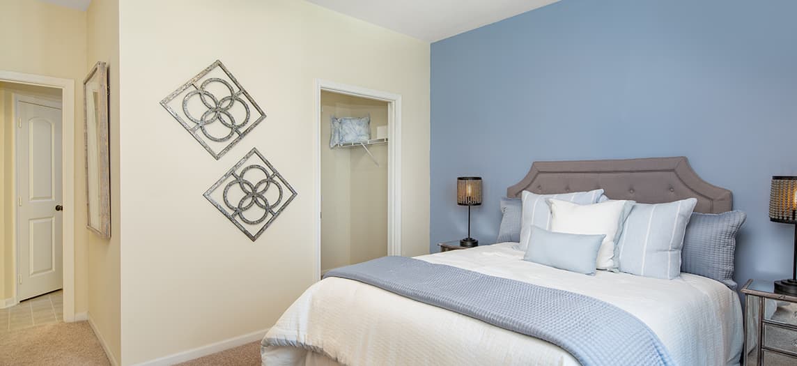Bedroom 1 at Colonial Grand at Godley Lake luxury apartment homes in Savannah, GA