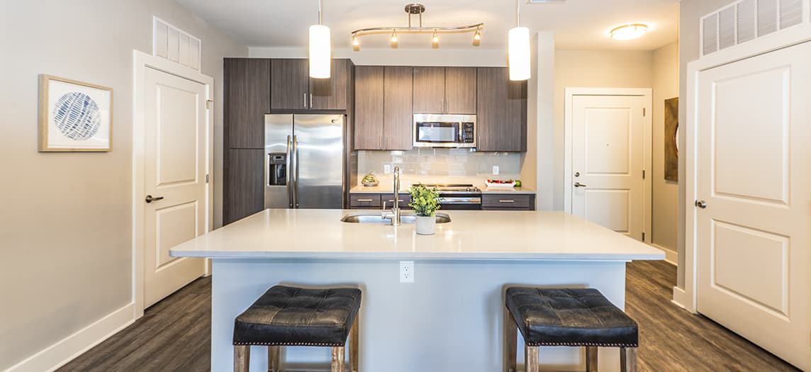 Kitchen 2 at MAA Greene luxury apartment homes in Greenville, SC